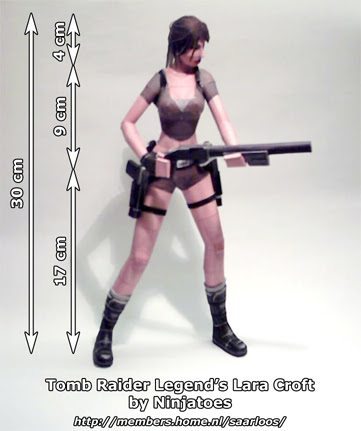Лара Крофт (Tomb Raider) paper model