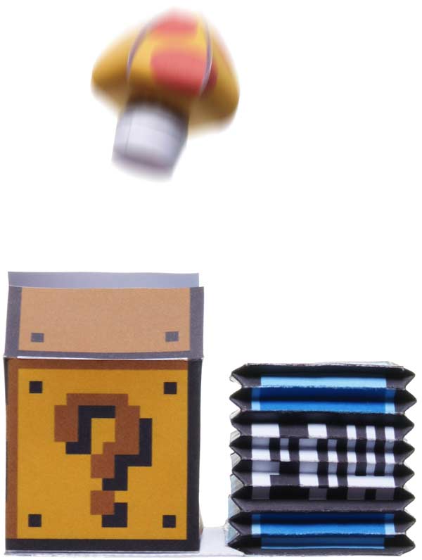 POW блок с грибом (Super Mario)