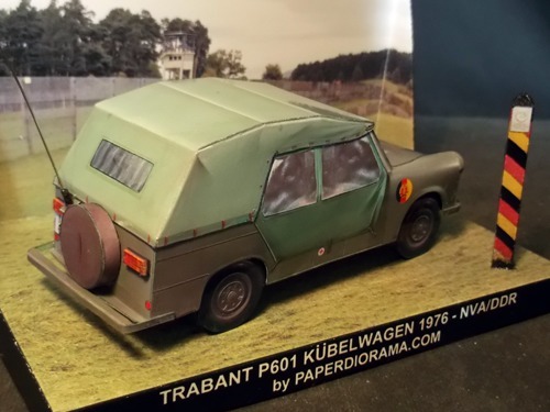 Автомобиль Trabant 601 Kubel paper model