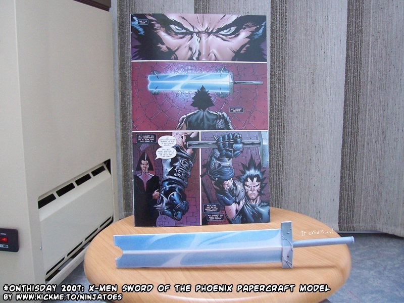Меч Blade of the Phoenix (X-men) paper model