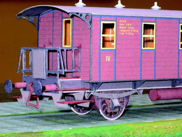 Пассажирский вагон Preussenwagen 1899 paper model