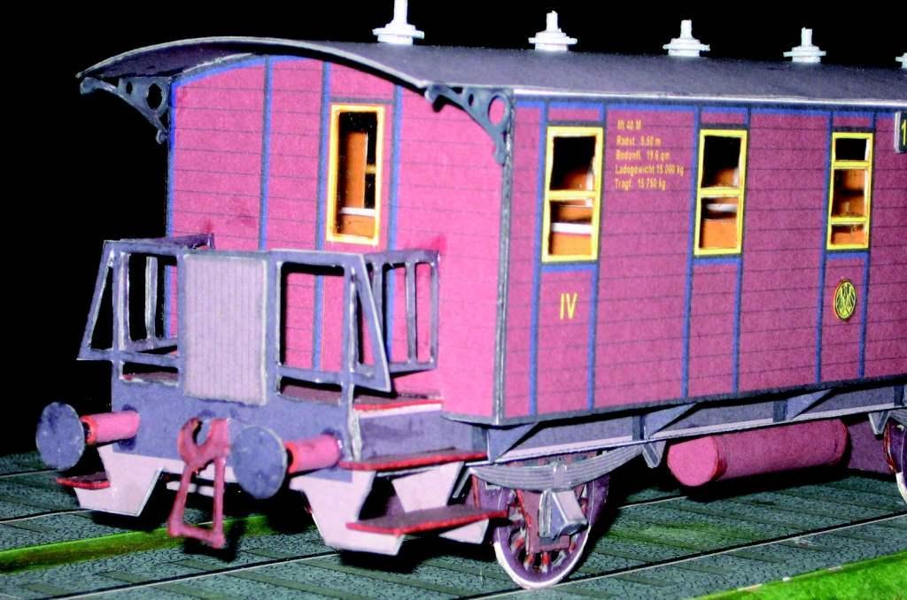 Пассажирский вагон Preussenwagen 1899 paper model