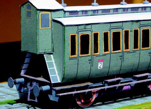 Пассажирский вагон Abteilwagen paper model