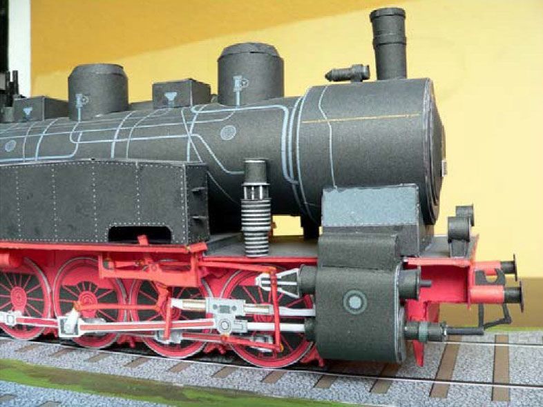 Паровоз Prussian T 16.1 paper model