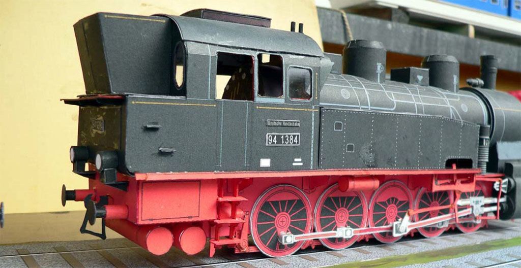 Паровоз Prussian T 16.1 paper model