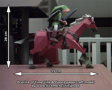 Линк и Эпона (The Legend of Zelda) paper model