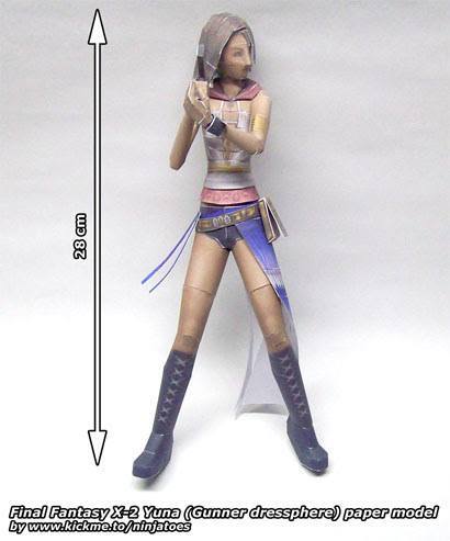Юна (Final Fantasy) paper model