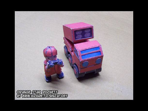 Ракетная установка Orange Star Rockets (Advance Wars) paper model