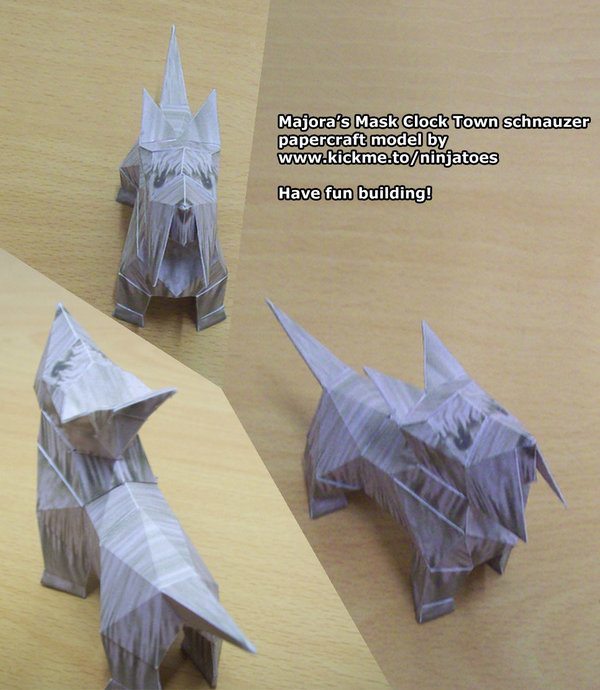 Шнауцер Клоктауна (The Legend of Zelda) paper model