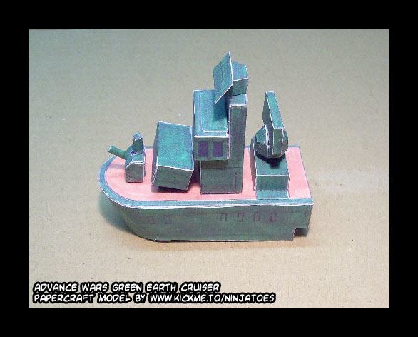 Крейсер Grean Earth Cruiser (Advance Wars) paper model