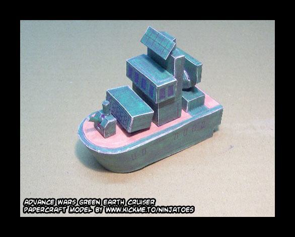 Крейсер Grean Earth Cruiser (Advance Wars) paper model