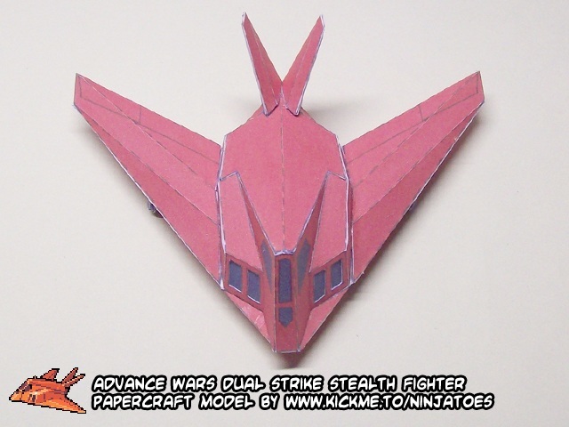 Стелс-истребитель Orange Star Stealth Fighter (Advance Wars) paper model