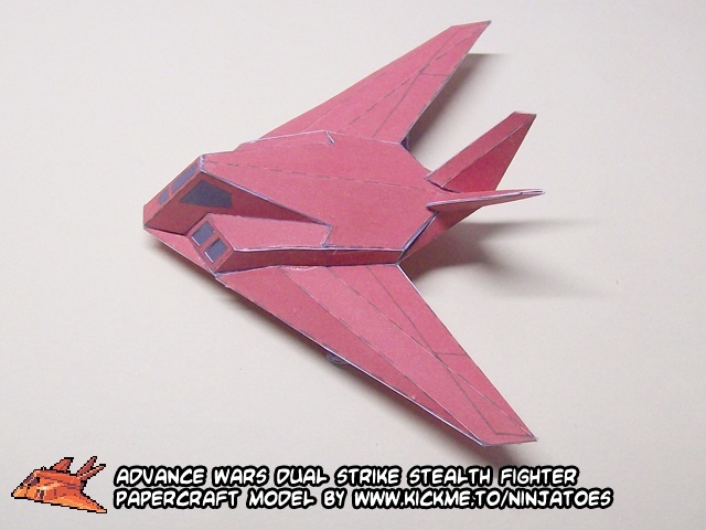 Стелс-истребитель Orange Star Stealth Fighter (Advance Wars) paper model