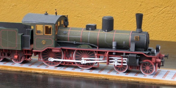 Паровоз Prussian P 4.1 paper model
