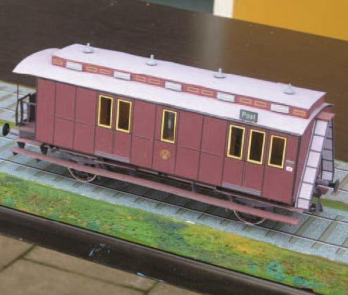 Почтово-багажный вагон Pw Posti pr paper model