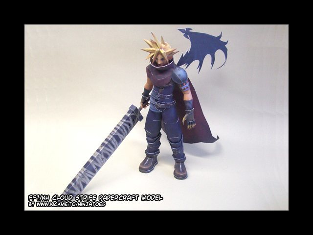 Клауд Страйф (Final Fantasy) paper model
