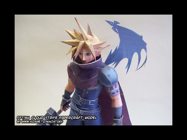 Клауд Страйф (Final Fantasy) paper model
