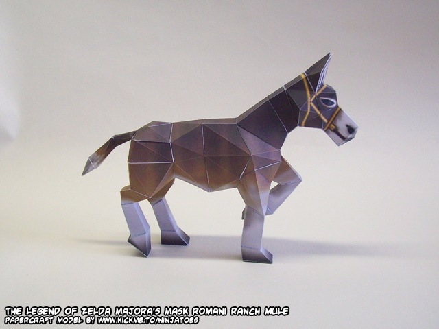 Мул с ранчо Романи (The Legend of Zelda) paper model