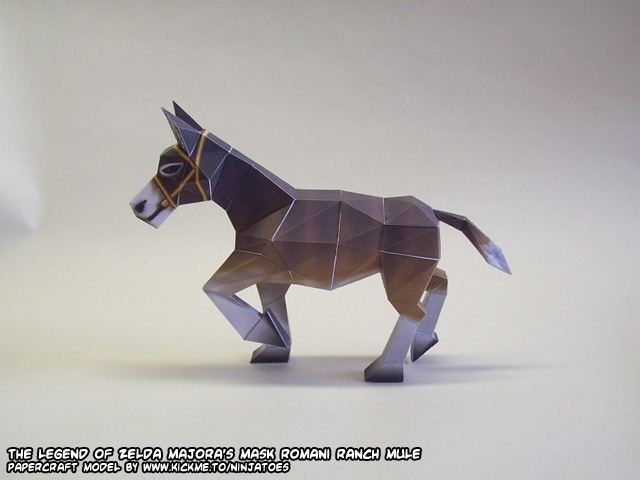 Мул с ранчо Романи (The Legend of Zelda) paper model