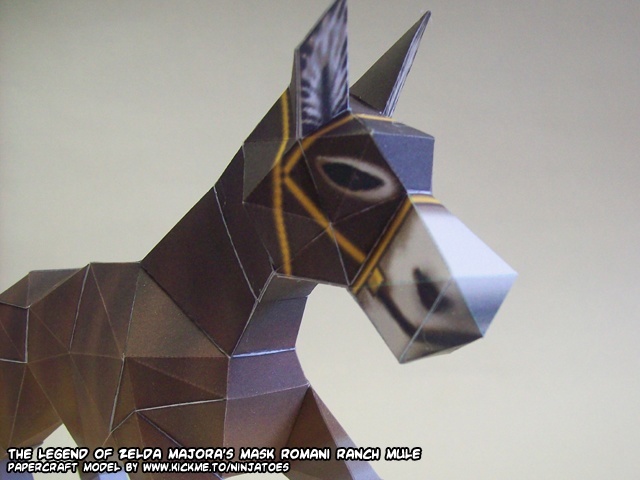 Мул с ранчо Романи (The Legend of Zelda) paper model