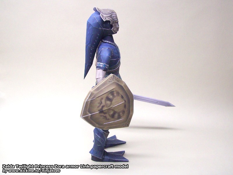 Линк в доспехах Зоры (The Legend of Zelda) paper model