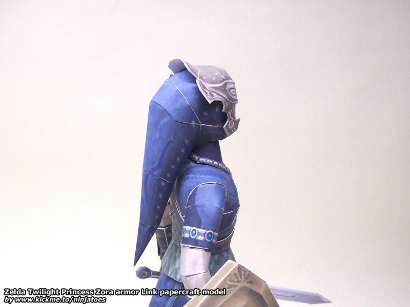 Линк в доспехах Зоры (The Legend of Zelda) paper model