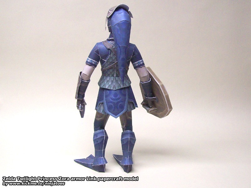 Линк в доспехах Зоры (The Legend of Zelda) paper model