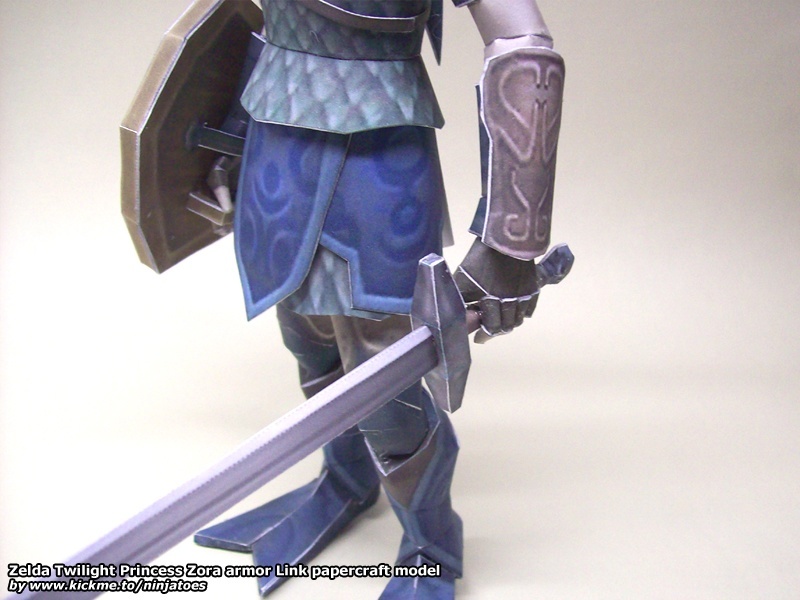 Линк в доспехах Зоры (The Legend of Zelda) paper model