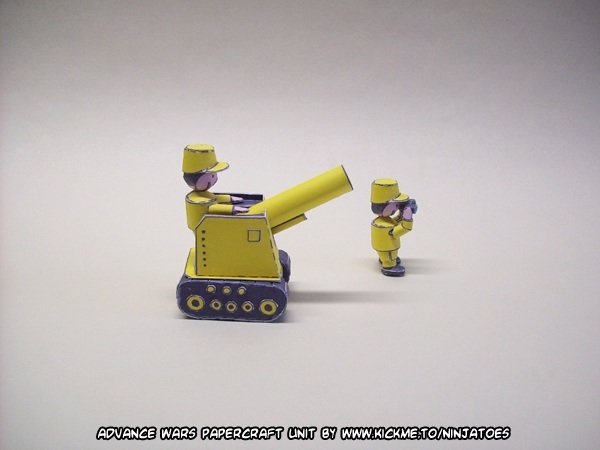 Артиллерия Yellow Comet Artillery (Advance Wars) paper model