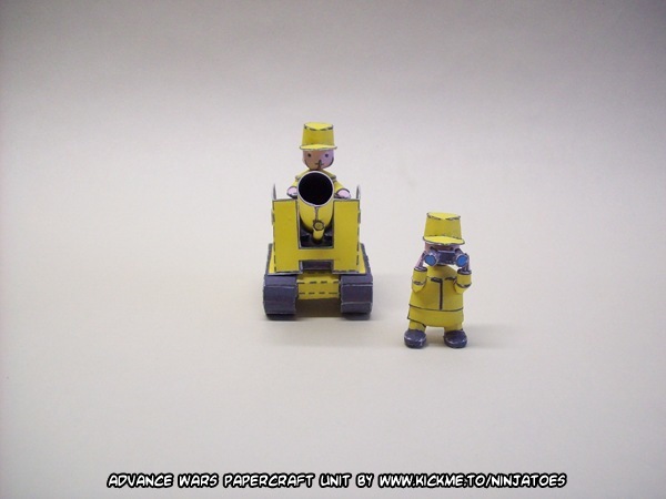 Артиллерия Yellow Comet Artillery (Advance Wars) paper model