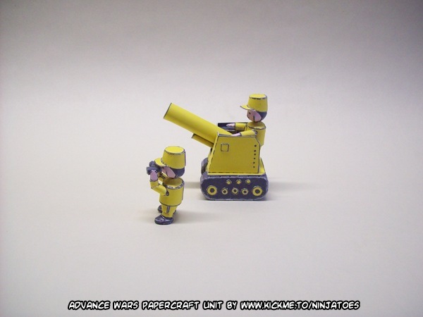Артиллерия Yellow Comet Artillery (Advance Wars) paper model