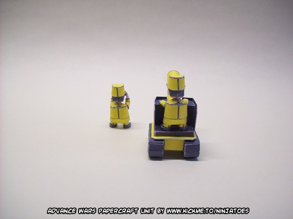 Артиллерия Yellow Comet Artillery (Advance Wars) paper model