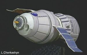Лунный орбитальный корабль Союз 7К-ЛОК paper model