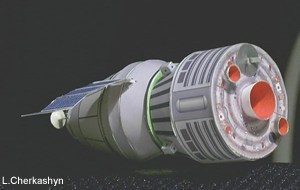 Лунный орбитальный корабль Союз 7К-ЛОК paper model
