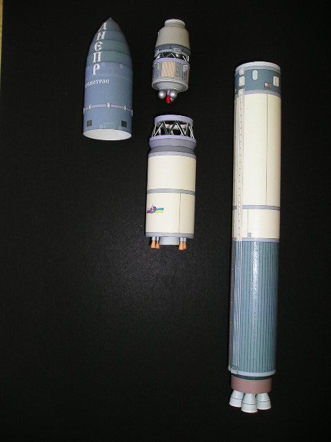 Ракета-носитель Днепр paper model