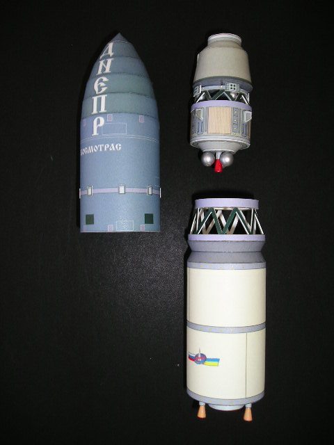 Ракета-носитель Днепр paper model
