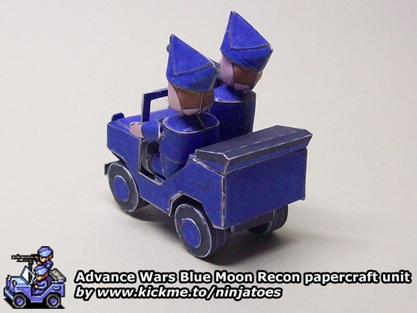 Разведчик Blue Moon Recon (Advance Wars) paper model