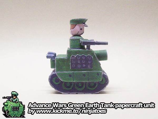 Танк Green Earth Tank (Advance Wars) paper model