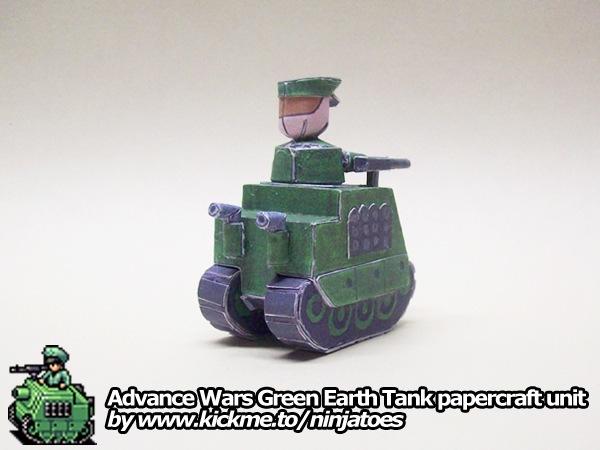 Танк Green Earth Tank (Advance Wars) paper model