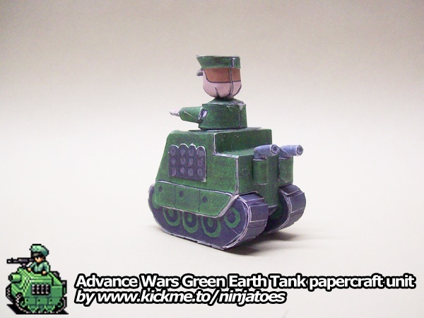 Танк Green Earth Tank (Advance Wars) paper model