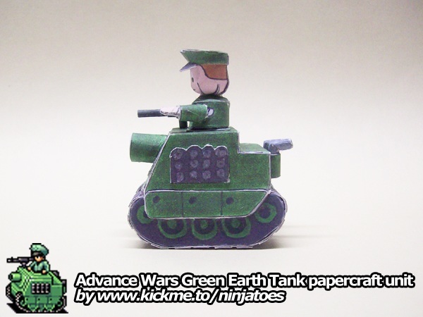 Танк Green Earth Tank (Advance Wars) paper model