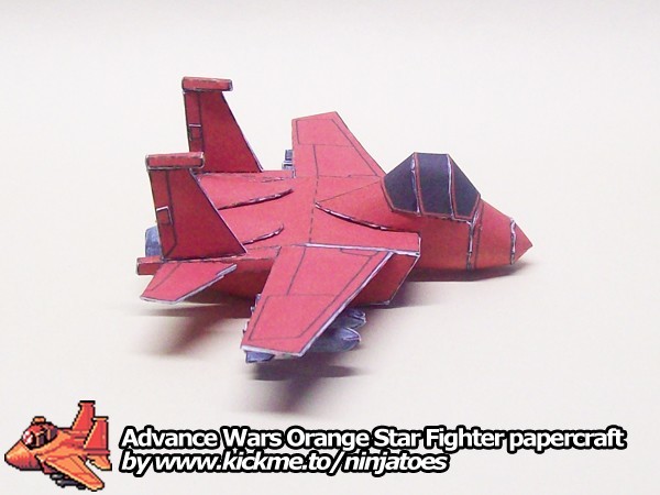 Истребитель Orange Star Fighter (Advance Wars) paper model