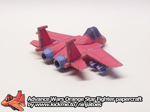 Истребитель Orange Star Fighter (Advance Wars) paper model