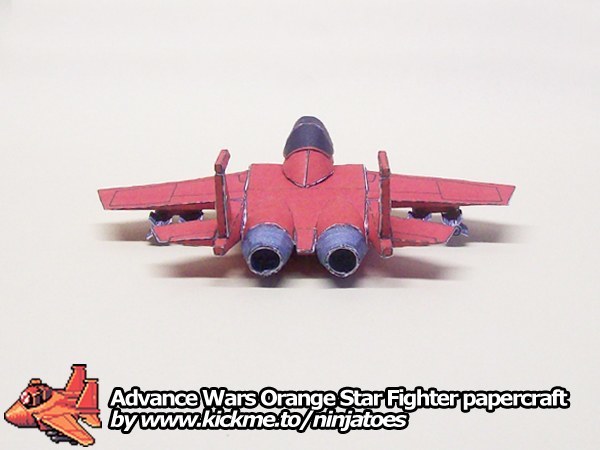 Истребитель Orange Star Fighter (Advance Wars) paper model