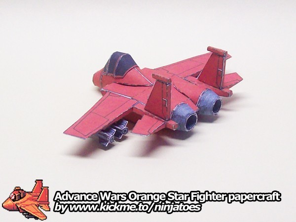 Истребитель Orange Star Fighter (Advance Wars) paper model