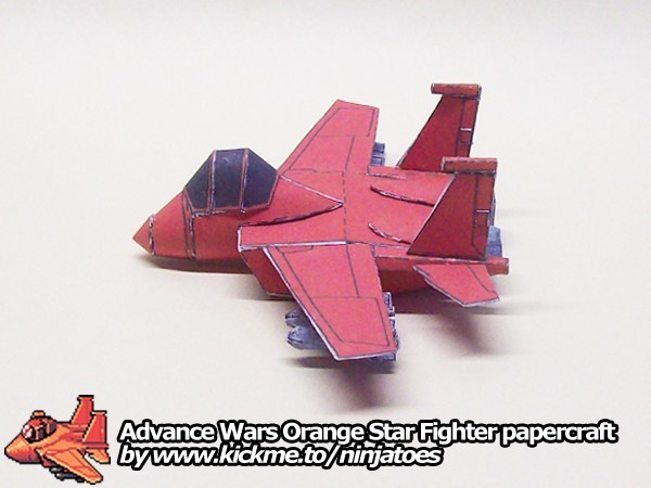 Истребитель Orange Star Fighter (Advance Wars) paper model
