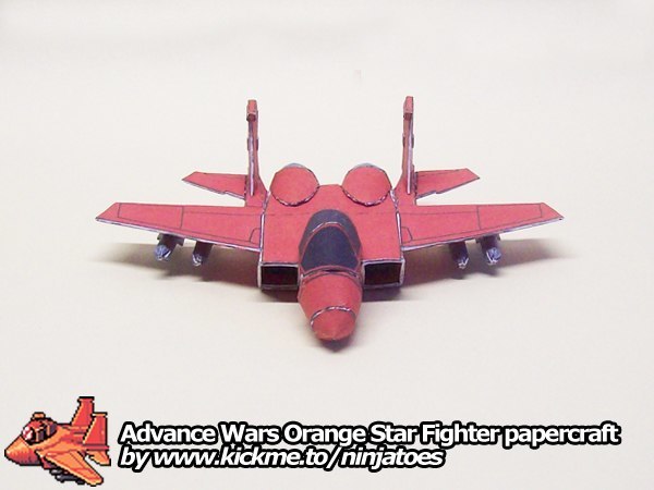Истребитель Orange Star Fighter (Advance Wars) paper model