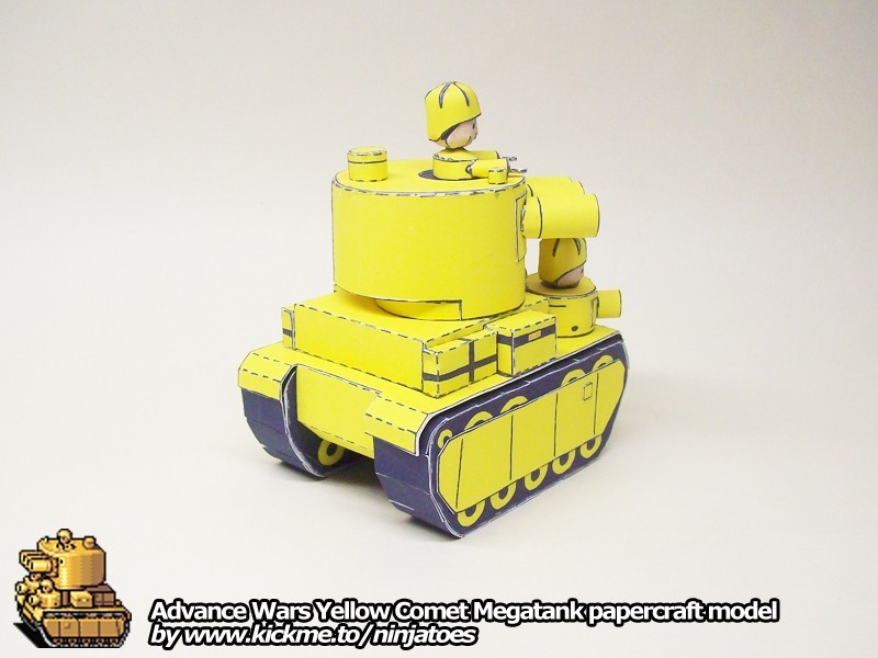 Танк Yellow Comet Megatank (Advance Wars) paper model