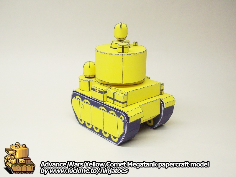 Танк Yellow Comet Megatank (Advance Wars) paper model