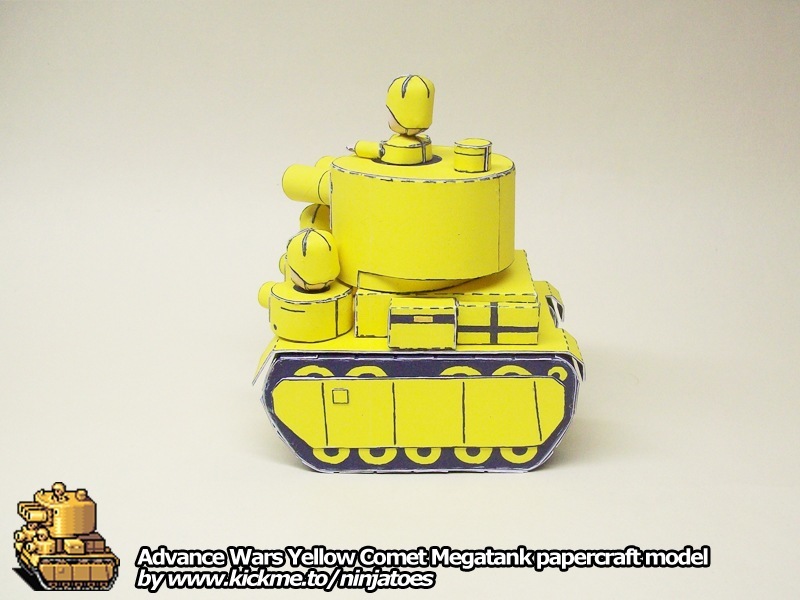 Танк Yellow Comet Megatank (Advance Wars) paper model